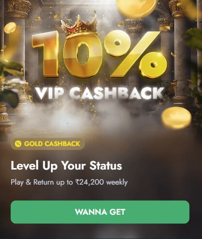 India casino - Bluechip casino review - VIP Program - cashback 10%