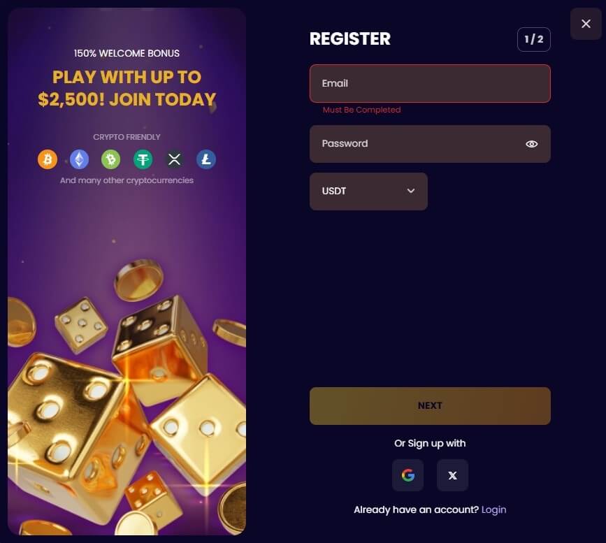 register today at biggerz casino