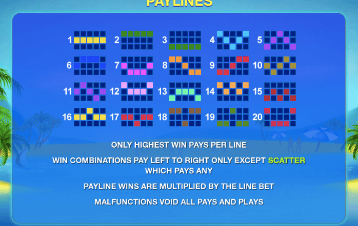 Beach Life Paylines