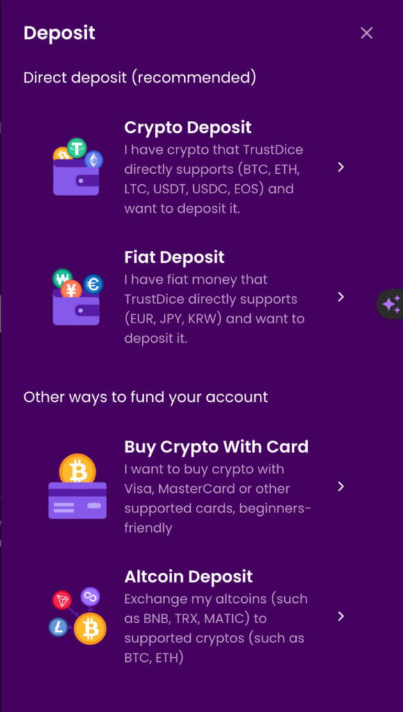 trustdice deposit