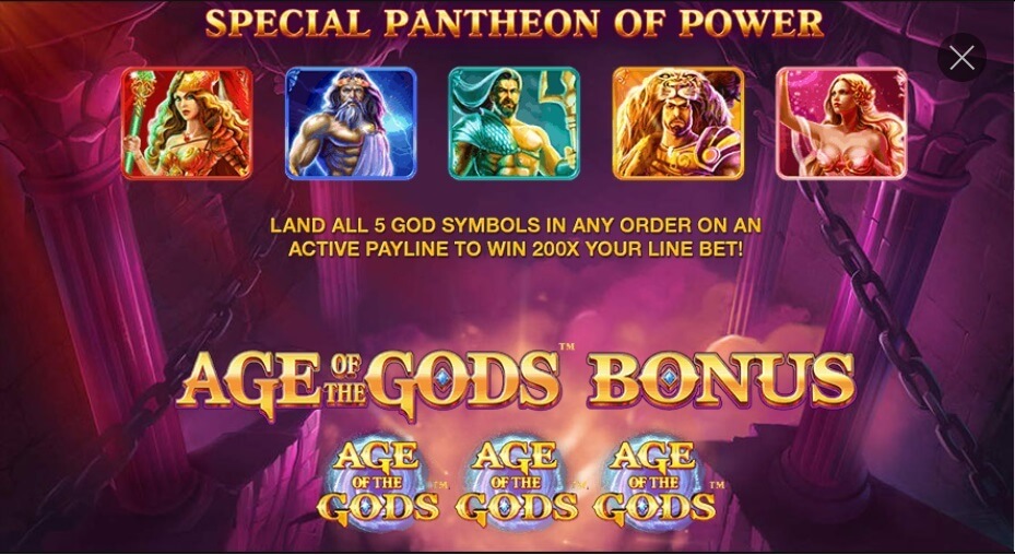 Spin Age of the Gods! Age of the Gods Pantheon of Power
