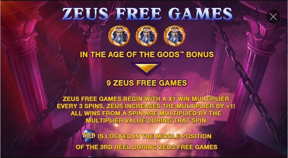Play Age of the Gods slot Age of the Gods Zeus free spins