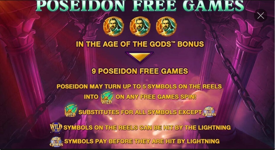 Play of the Gods Age of the Gods Poseidon free spins