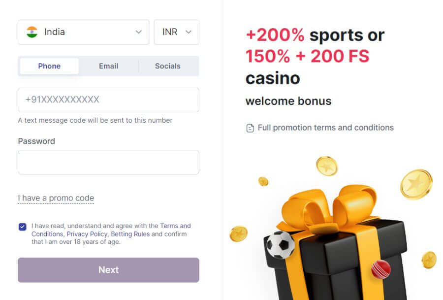 Baterybet पर साइन अप कैसे करें?