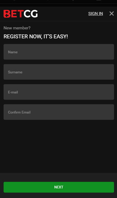 how to register at BetCG