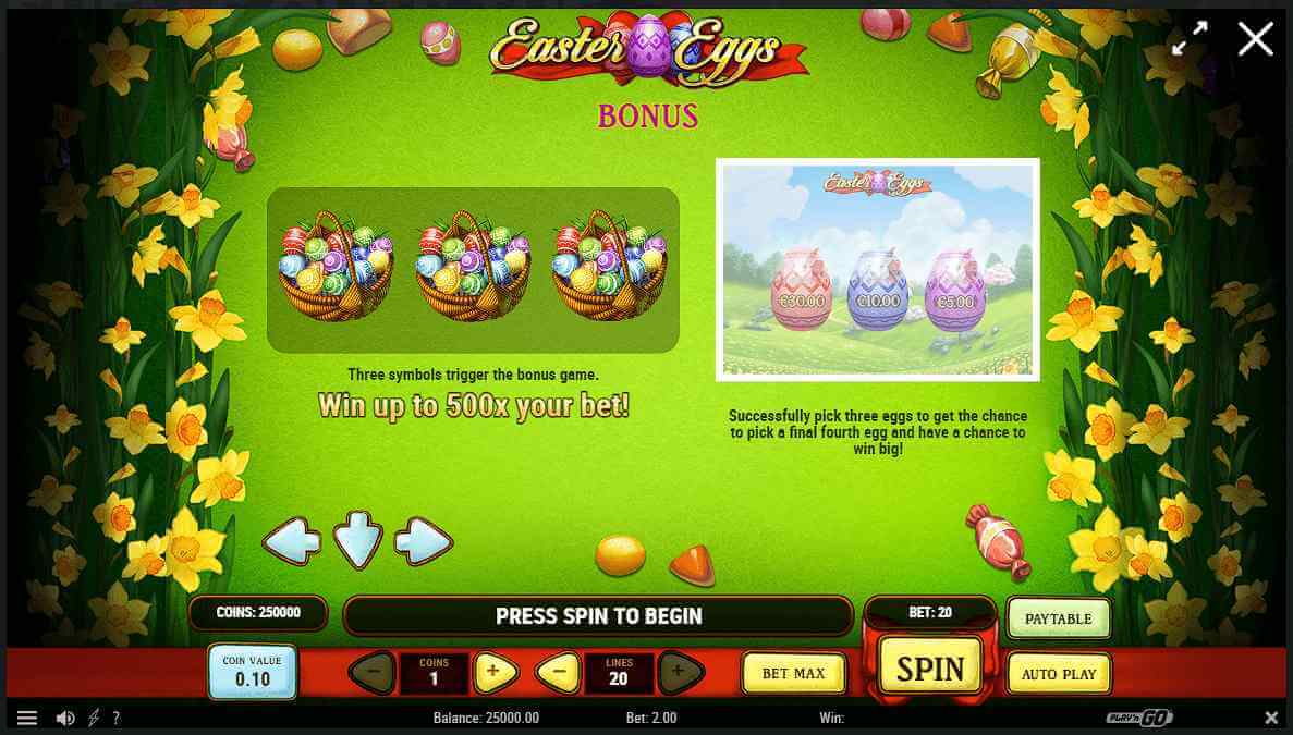 easter eggs bonus
