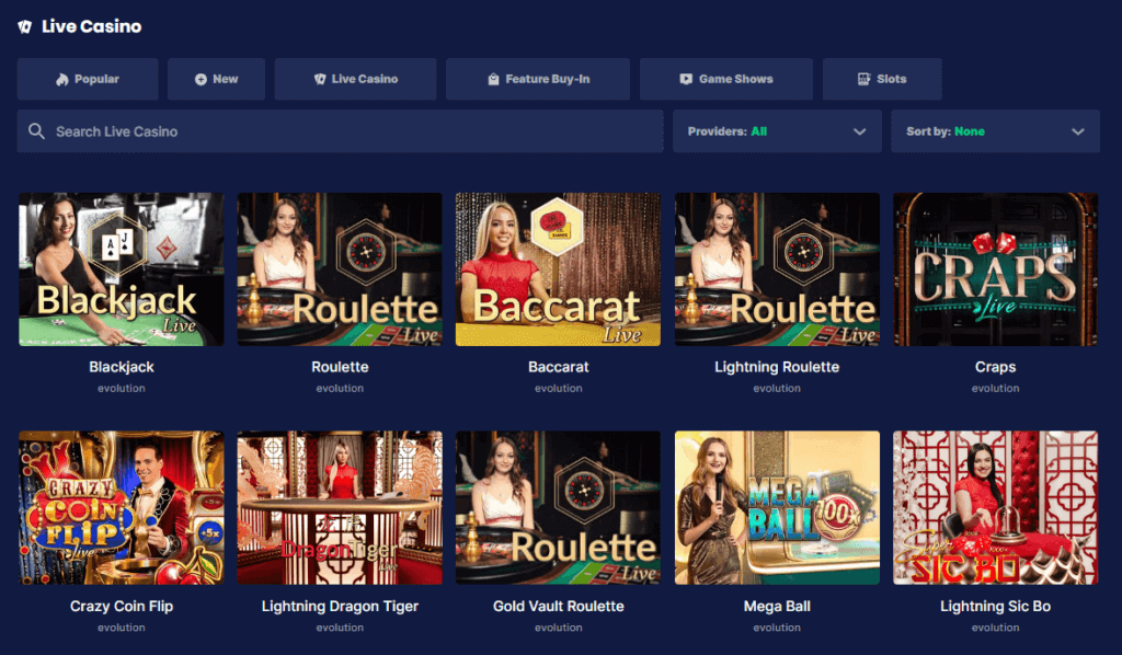 Entertaining Flush live dealer table games