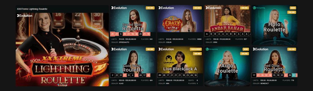 krundi live dealer games