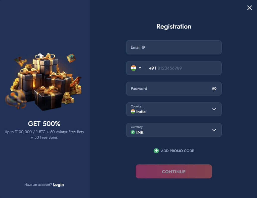 India casino - Bluechip casino review - Registration