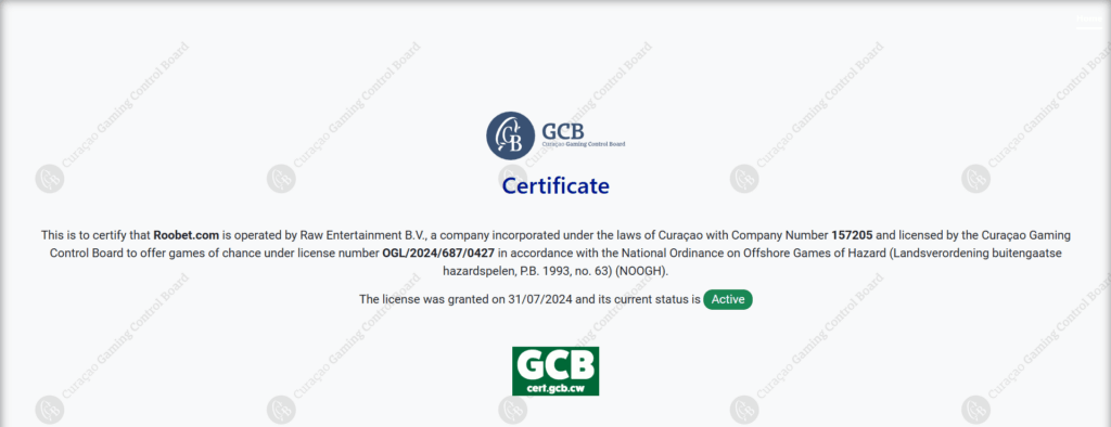 roobet license