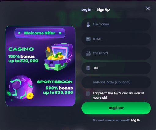 How to register a new account with Jackbit casino